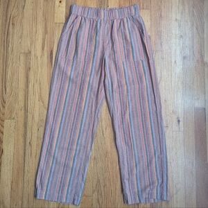 Toad&Co Taj Hemp Rockrose Stripe Pants Small